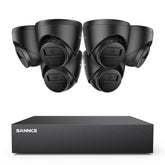 8 Channel 1080P Wired Security Camera System - Hybrid DVR, 6pcs 2MP Turret Cameras, Outdoor & Indoor, Smart Motion Detection, Remote Access